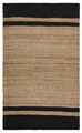 Covor, Ech 07 Natural Black, 200x300 cm, Iuta, Negru/Bej
