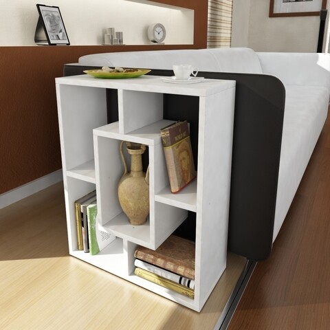 Masuta pentru living Ovis, Wooden Art, 51x22x63.6 cm, alb mezoni.ro