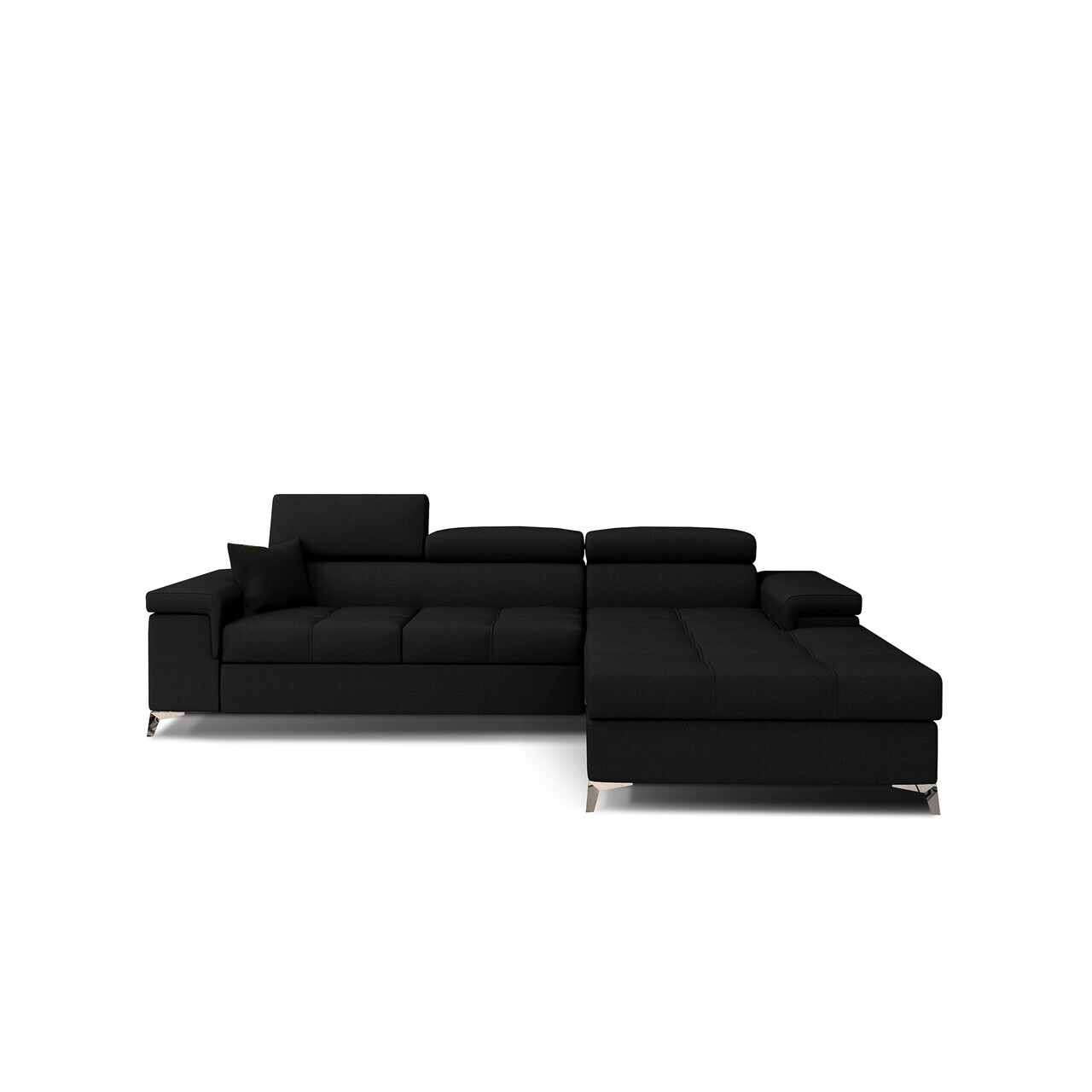 Coltar extensibil dreapta 4 locuri ELTAP, Ric-34, Ricardo, 281x205x88 cm, lemn/poliester, negru - view 2