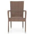 Scaun suprapozabil, Amaya, 56.5 x 63 x 95 cm, otel, maro