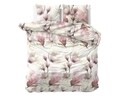 Lenjerie de pat dubla Satin Olivia touch Pink, Dreamhouse, 3 piese, 200x220 cm, bumbac satinat, multicolora