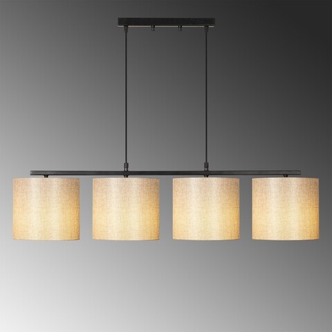 Lustra, Valiz – 4706, Opviq, 110 x 25 x 120 cm, 4 x E27, 40W, negru/crem 110