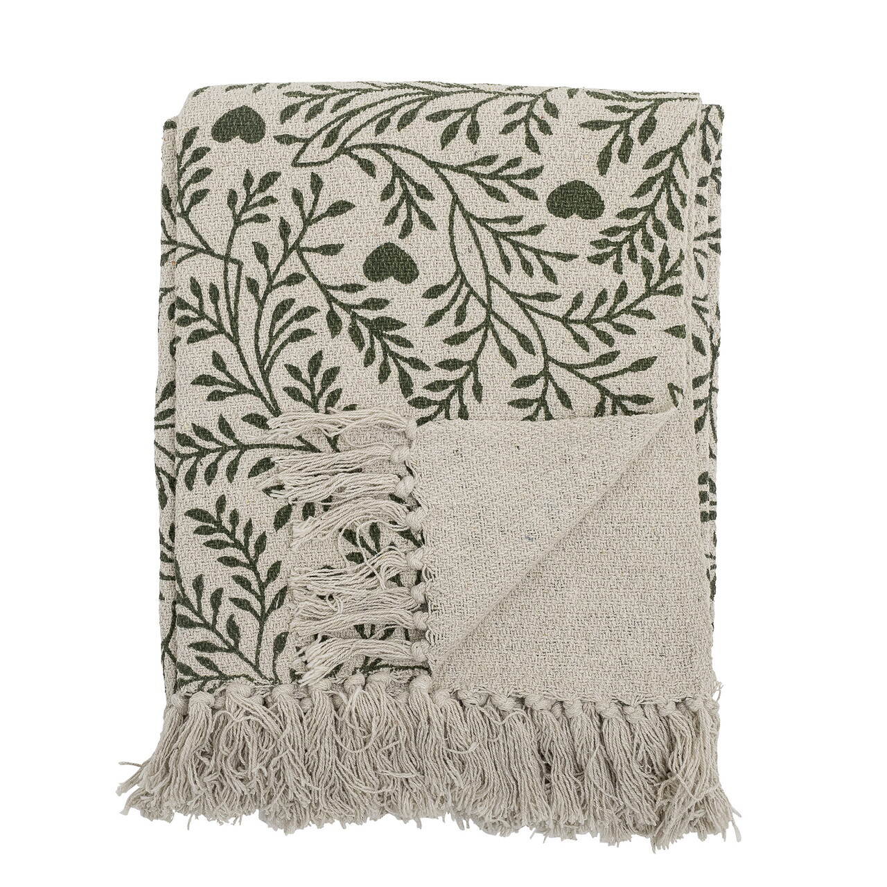 Patura, Bloomingville, Maribelle, 160x130 cm, amestec bumbac, verde
