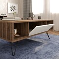 Masuta de cafea, Locelso, Mistico, 120 x 45.6 x 60 cm, pal melaminat, nuc/alb