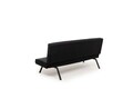 Canapea extensibila cu 3 locuri, Futon, 859FTN2900, Metal , Negru