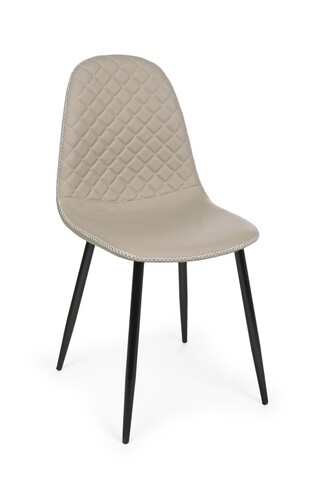 Scaun amanda, bizzotto, piele ecologica, 45x54x87 cm, grej