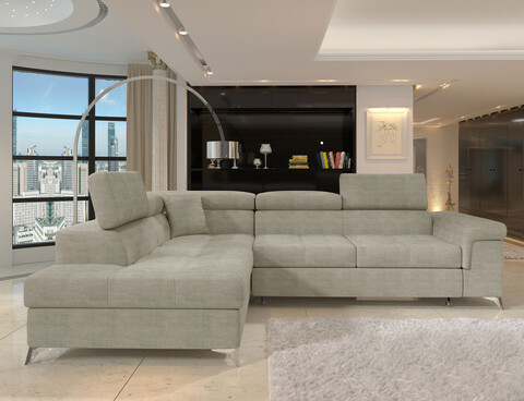 Coltar extensibil stanga 4 locuri ELTAP, LT-20MAN, Eridano, 275x202x88 cm, lemn/poliester, bej