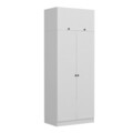 Dulap pentru haine, Minerva, Kale White, 90x210x52 cm, PAL, Alb