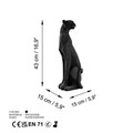 Decoratiune, Leopard, 15x43x15 cm, Poliester, Negru