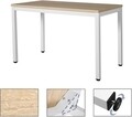 Birou Industrial, Vasagle, 120 x 60 x 76 cm, PAL/fier, natural/alb