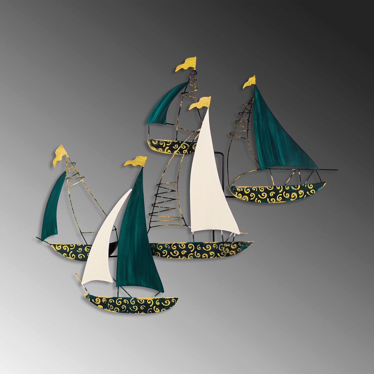 Decoratiune de perete, Kadırga 2, Dimensiuni: 77 x 91 cm, Multicolor - imagine 5