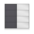 Dulap pentru haine, Minerva, Kale, 180x190x52 cm, PAL, Alb / Antracit