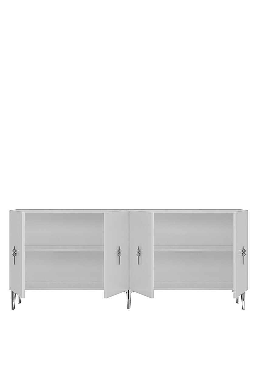 Consola, Hanah Home, Salkım 180, 180x75x32 cm, Alb / Argintiu — imaginea 6