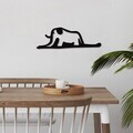 Decoratiune de perete, Elephant 14, Dimensiuni: 63 x 21 cm, Negru