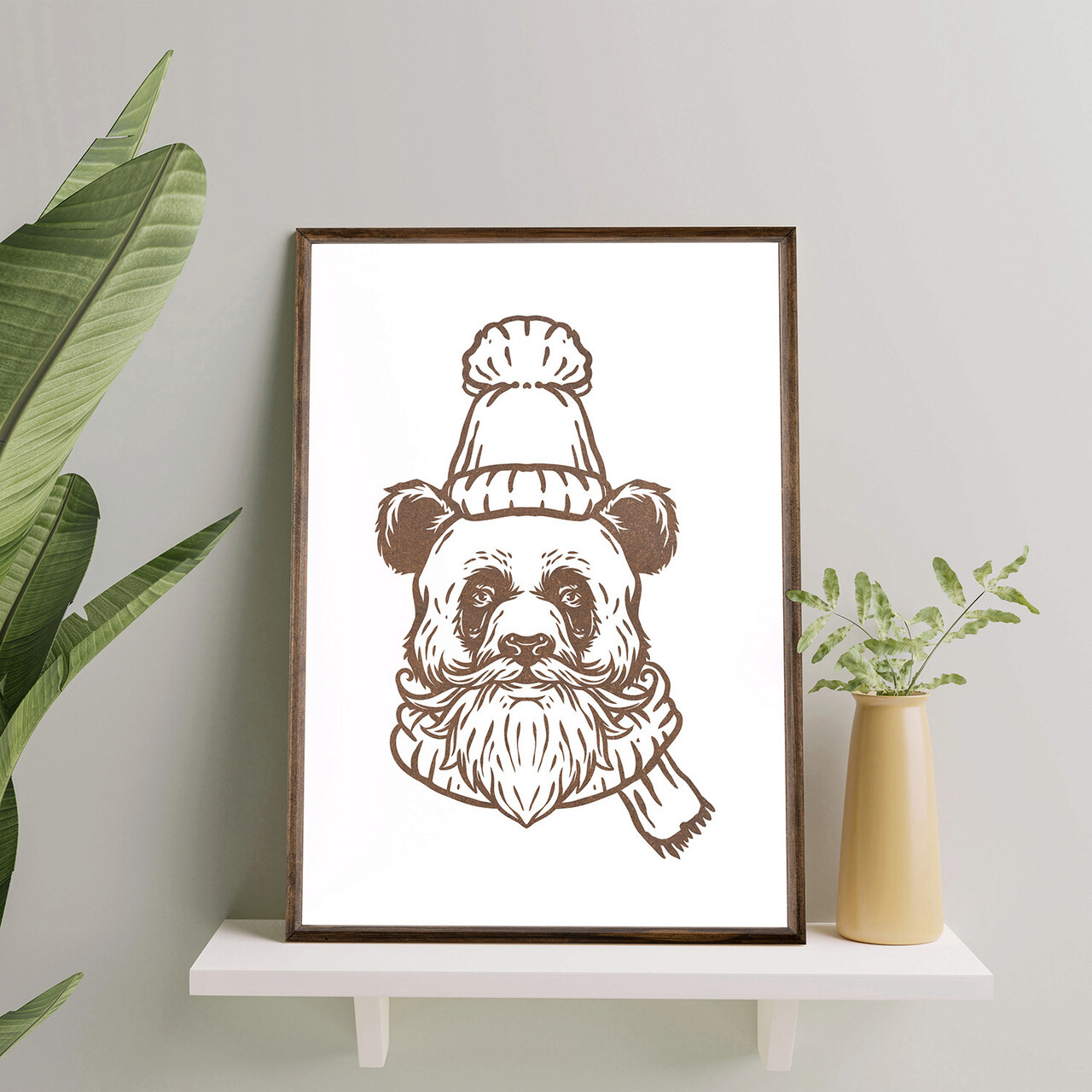 Tablou decorativ TD105 Lemn Desenat manual Natural