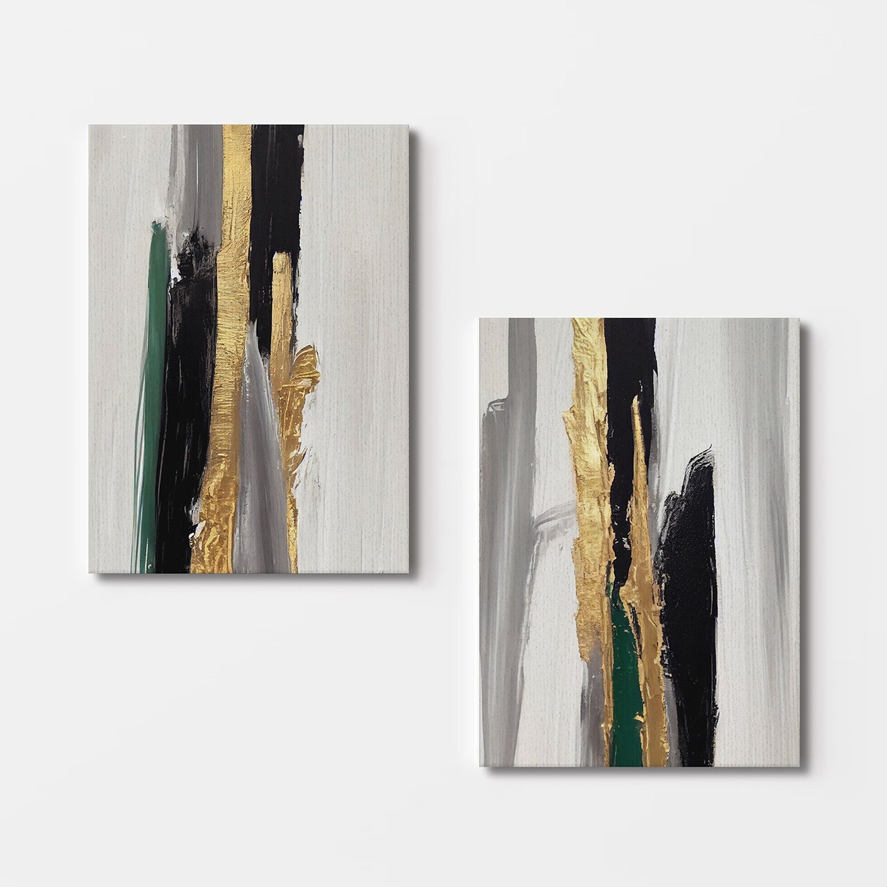 Set 2 tablouri decorative, 2KNV4345, Lemn, Multicolor - view 3
