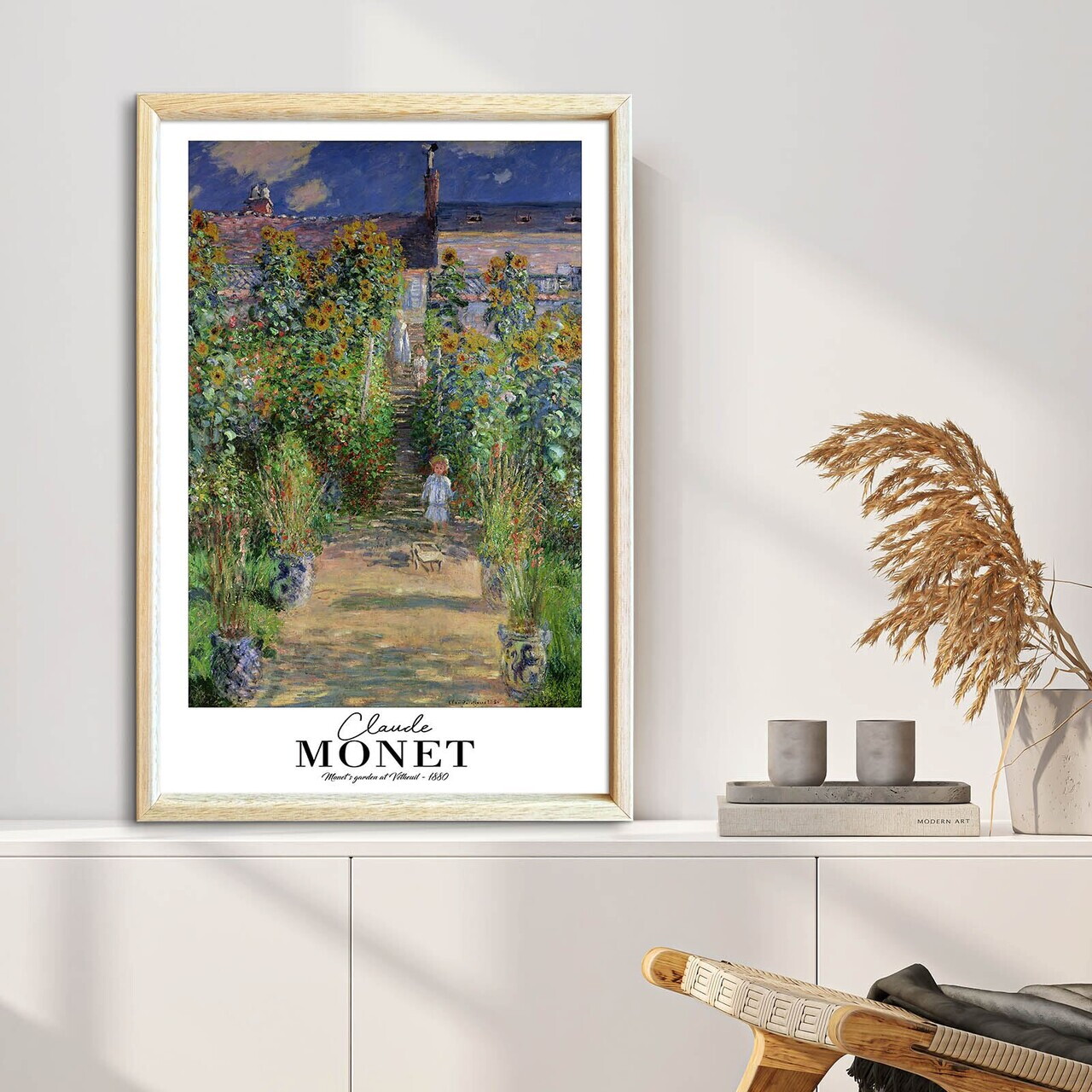 Tablou decorativ, 4262AHSMONET-014, Lemn masiv, Fundal: 100% MDF (Grosime: 2,7 mm), Multicolor - view 3