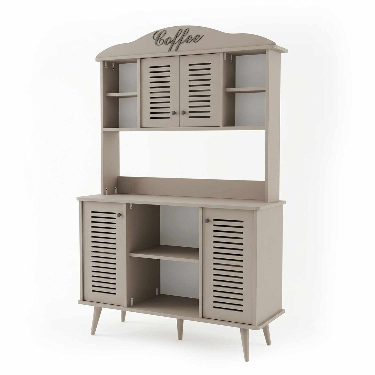 Dulap de bar pentru cafea, Hanah Home, Avior 120, 120x170x40 cm, MDF, Gresie - view 4
