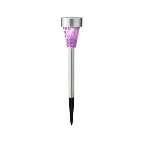 Poza Lampa de gradina Mosaic Stake, Lumineo, 7.3x28 cm, otel inoxidabil, violet