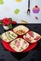 Set 4 boluri, Kosova, bambus, 26x26x8 cm