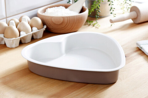 Forma copt model inima non-stick, Snb, 25×24 cm, aluminiu mezoni.ro