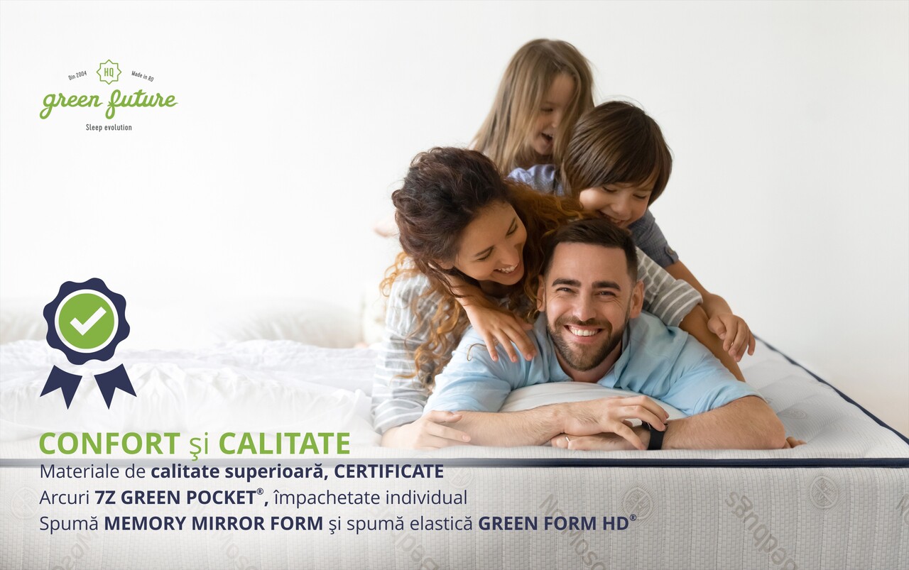 Saltea ortopedica, Sleep Guard Pocket Memory, 180x200 cm, H 30 cm, medie ferma - imagine 9