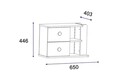 Noptiera, Arnetti, Valerin, 44.6x65x40.3 cm, PAL , Pin Atlantic / Antracit