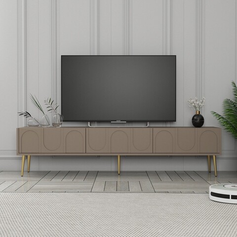 Comoda TV, Hommy Craft, Lyon 43, 180x43x35 cm, PAL, Atlas / Aur
