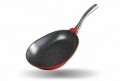Tigaie saltapasta Home Chef, Heinner, 28 x 3.5 cm, aluminiu turnat, negru/rosu