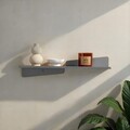 Raft de perete, Hanah Home, Vlnt123Gr, 60x14 cm, Gri