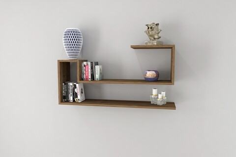 Raft pentru perete raffline, 100x22x50 cm, nuc
