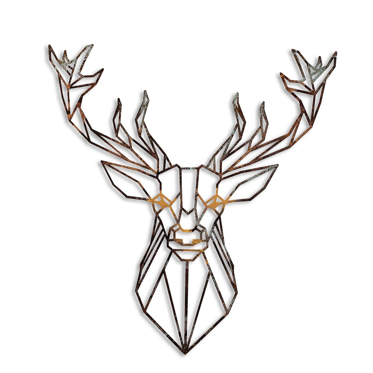 Decoratiune de perete, Deer, Width: 60 cm  Height: 65 cm, Multicolor - imagine 6