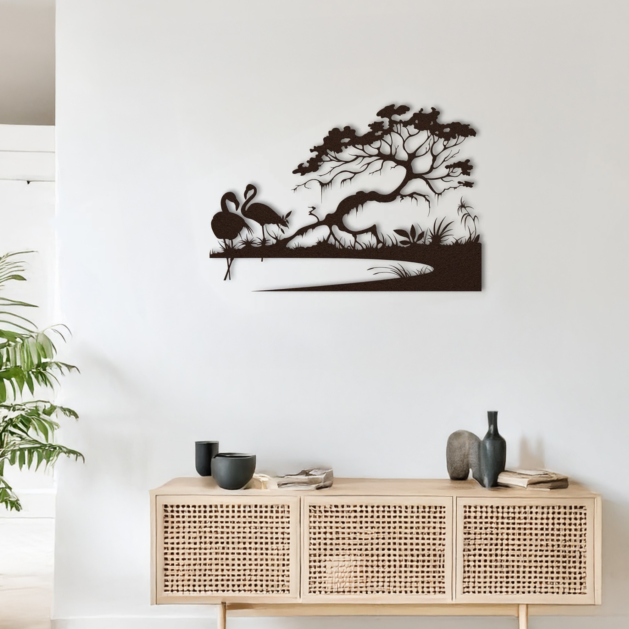 Decoratiune de perete, DCV-1052-MT, Dimensiune: 60 x 40 cm, Negru