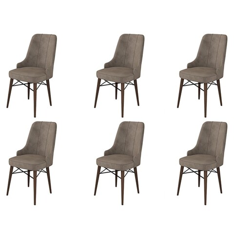 Set de scaune, Charlotte, Pare, Metal, Cappuccino/Maro