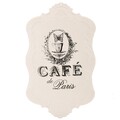 Placuta decorativa Café de Paris, Creaciones Meng, 28x46 cm, fier