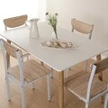 Masa Anika, Versa, 120 x 80 x 75 cm, MDF, alb/maro