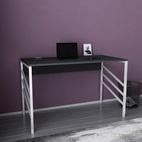 Birou, retricy, josephine, 120x60x74.8 cm, pal, alb / antracit