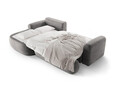 Coltar extensibil stanga 5 locuri, modular, cu lada depozitare, Ella, Micadoni Home, 271x174x94 cm, catifea, gri