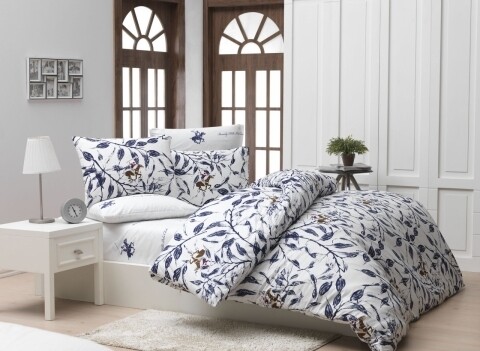 Lenjerie de pat dubla BHPC 005 – Blue, 100% bumbac ranforce, Beverly Hills Polo Club, multicolora (POLO imagine 2022 by aka-home.ro