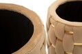 Set 2 taburete cu spatiu depozitare Shanty, Mauro Ferretti, 37x42 cm, 28x35 cm, fier/MDf/poliester, auriu