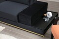Canapea cu 4 locuri, Artie, 560ARE1315, Lemn de fag / PAL, Negru