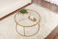 Masuta de cafea, Nordure, Aurum, Auriu / Transparent