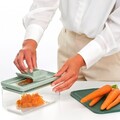 Mandolina legume si fructe 4 in 1, Brabantia, Tasty+, 22x11x10.5 cm, plastic, verde jad