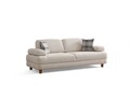 Canapea extensibila cu 3 locuri, Artie, 560ARE4165, Cadru: LEMN/PAL, Crem