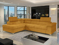 Coltar extensibil stanga 4 locuri ELTAP, ERI-32, Eridano, 275x202x88 cm, lemn/poliester, galben