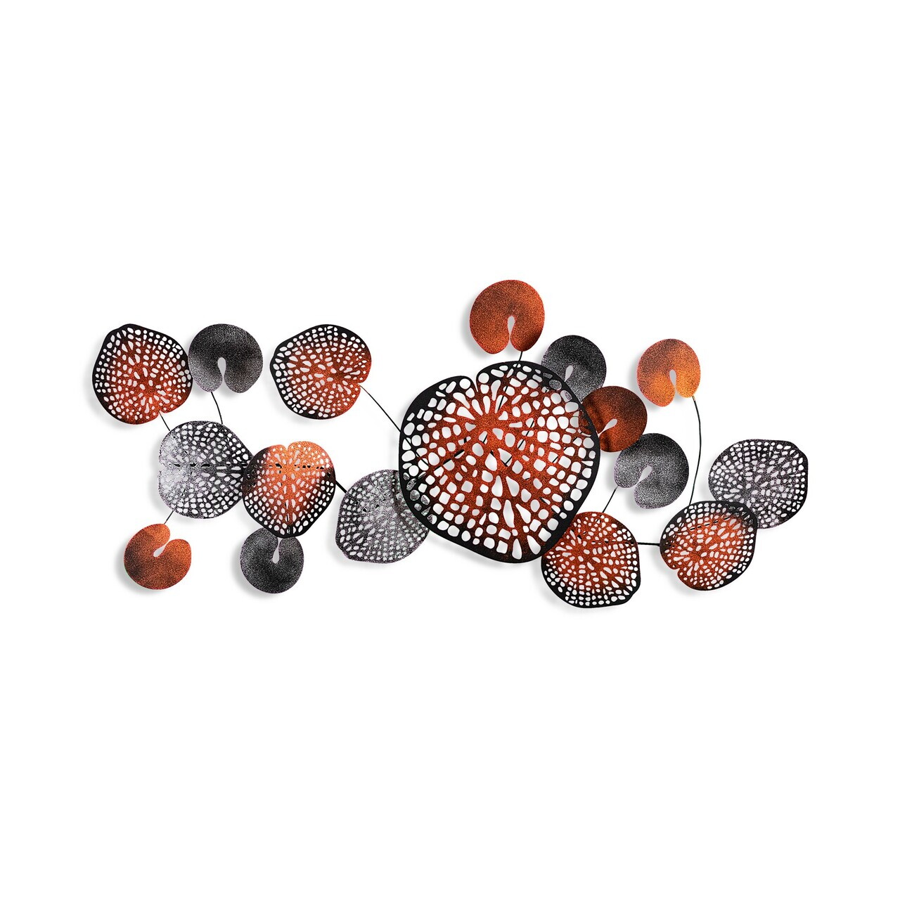 Decoratiune de perete, Nenuharps 2, Metal, Dimensiuni: 125 x 62 x 4 cm, Multicolor — imaginea 6