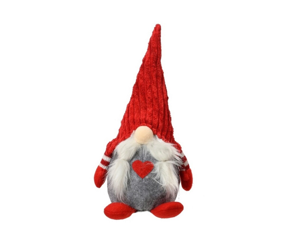 Decoratiune Gnome w red hat, Decoris, 14x12x30 cm, poliester, multicolor
