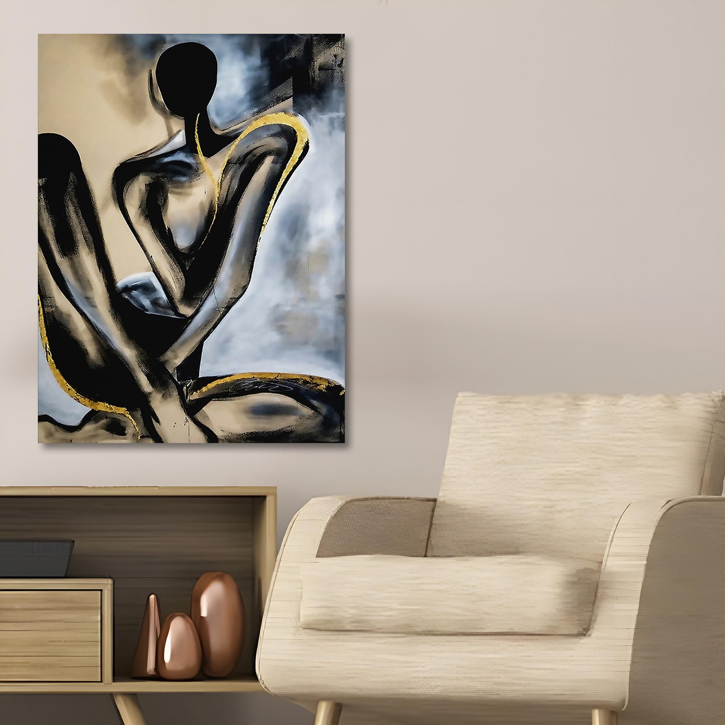 Tablou decorativ, KNV4449_5070 (50 x 70), Canvas, Canvas imprimat, Multicolor