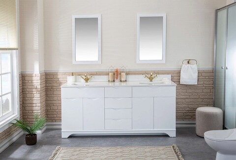 Set mobilier de baie (3 piese), Jussara, Teton 72, Alb Jussara