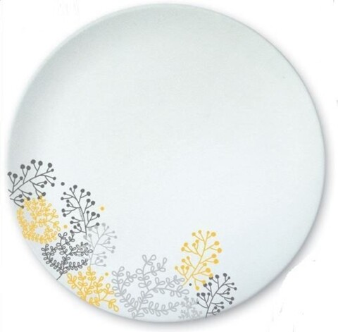 Farfurie intinsa nordic, ambition, portelan, 25 cm, galben